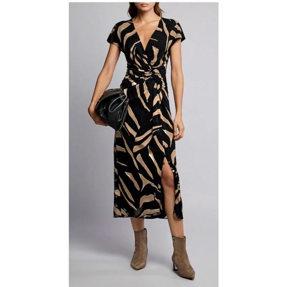 Prabal Gurung Animal Print Wrapped Maxi Dress Size 4 New with Tags - Picture 1 of 10